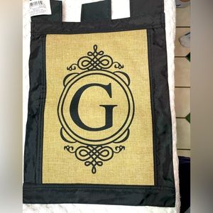 Monogrammed small garden flag